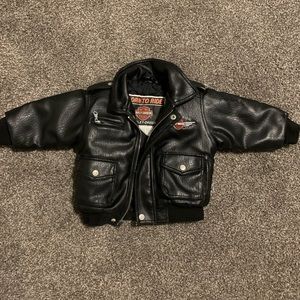 Kids Leather Harley Davidson Jacket